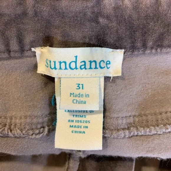 Sundance Women's Floral Velour Velvet 5 Pocket Embroidered‎ Pants Size 31 - Picture 6 of 12